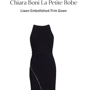 Chiara Boni Black Embellished Gown